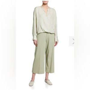 Vince, High-waisted, Twill Cropped Wide-leg Pants - size 6